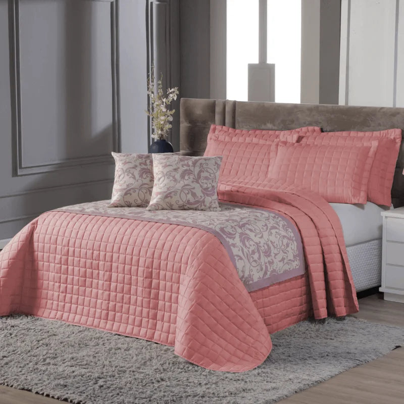 Cobre Leito - Solteiro - 400 Fios - Com PESEIRA em Veludo - 5 Peças