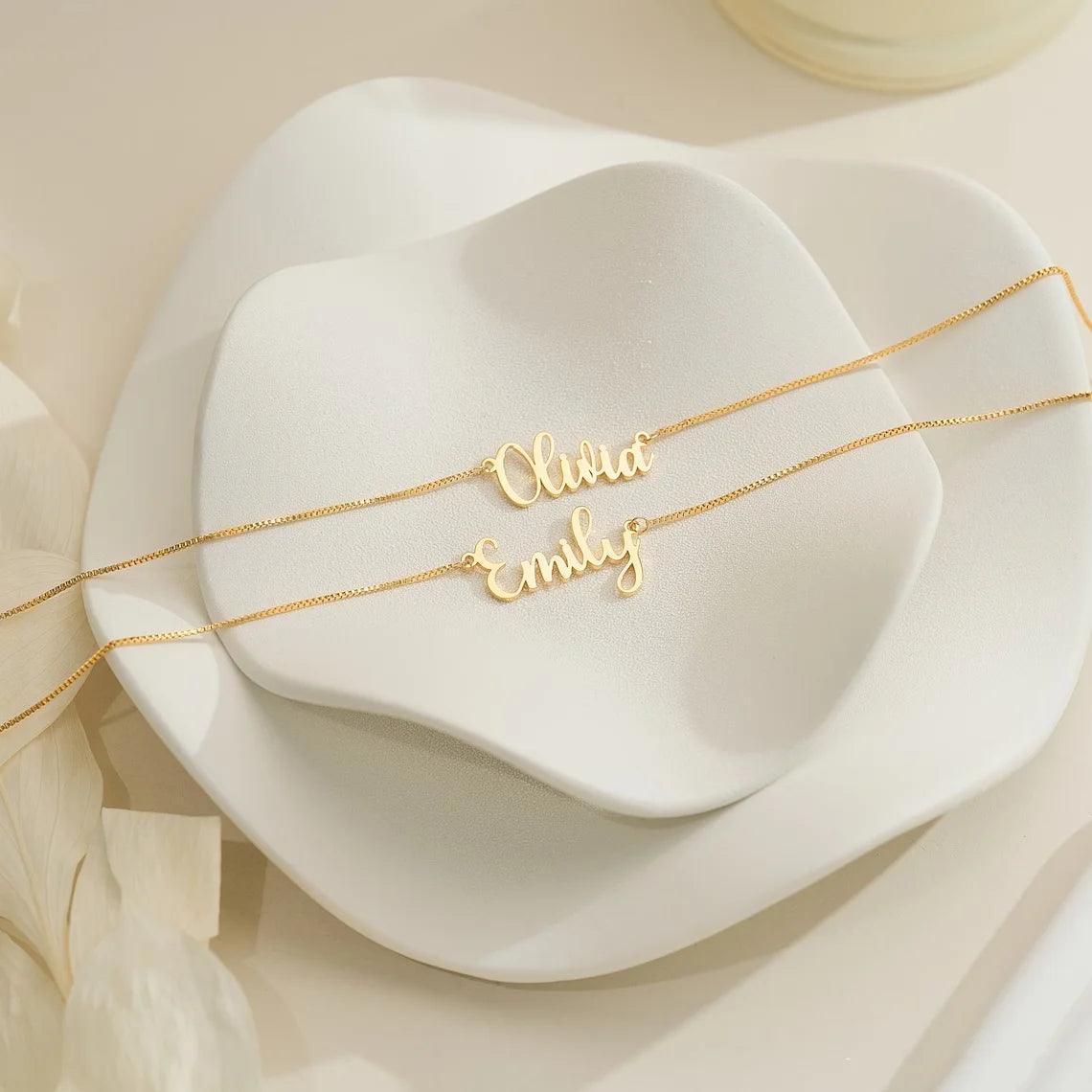 Colar personalizável - Gravação a Laser - Banho em Ouro 24k - Compre 2 leve 3