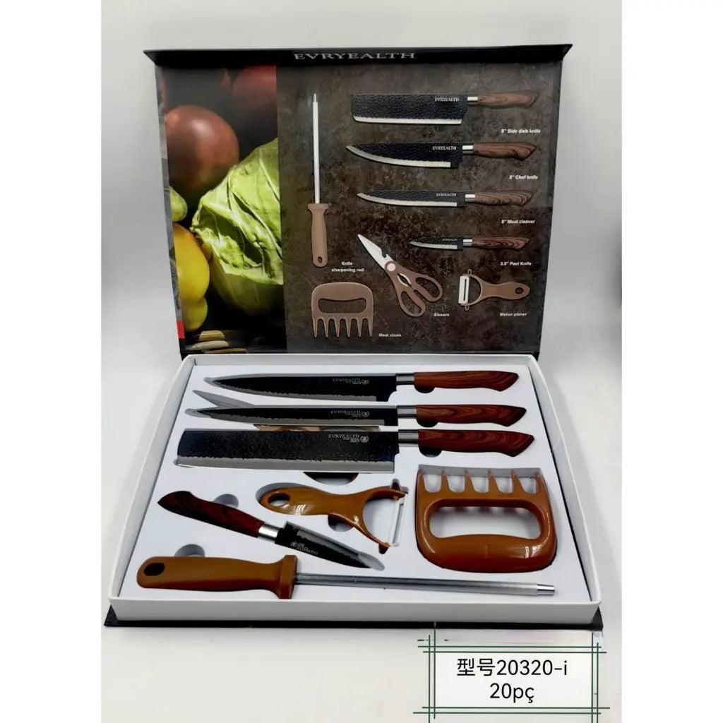 Kit de Facas Churrasco Profissional Antiaderente 6 Peças