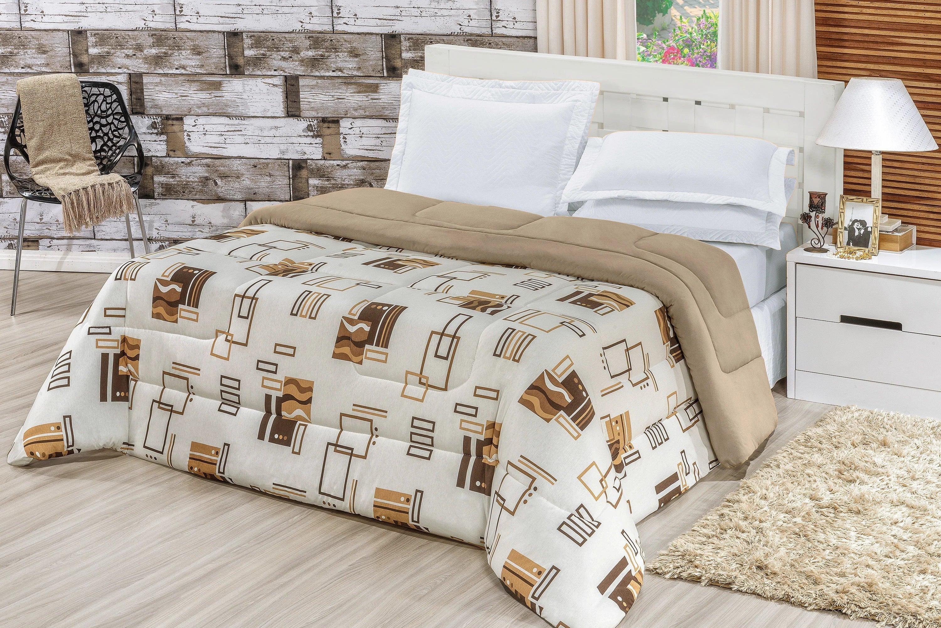 Edredom Casal Microfibra 400 Fios Estampado Dupla Face - Avulso SORTIDO