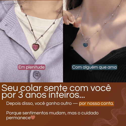 Colar Pedra do Humor - Mudança de Cor - Humor & Sentimentos - COMPRE 1 LEVE 2