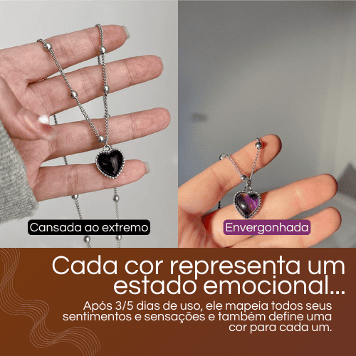 Colar Pedra do Humor - Mudança de Cor - Humor & Sentimentos - COMPRE 1 LEVE 2