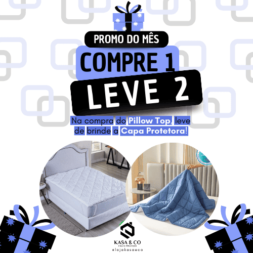 Pillow Top - Durma nas Nuvens - Brinde Capa Protetora