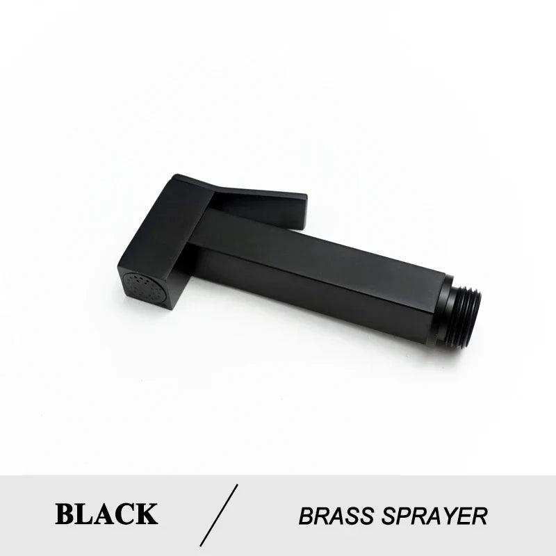 Pulverizador De Banheiro - Portátil Preto - Aço Maciço