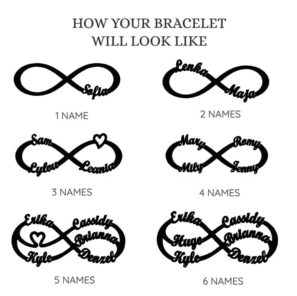 Pulseira personalizável - Até 6 nomes - 2ª unidade 10% OFF