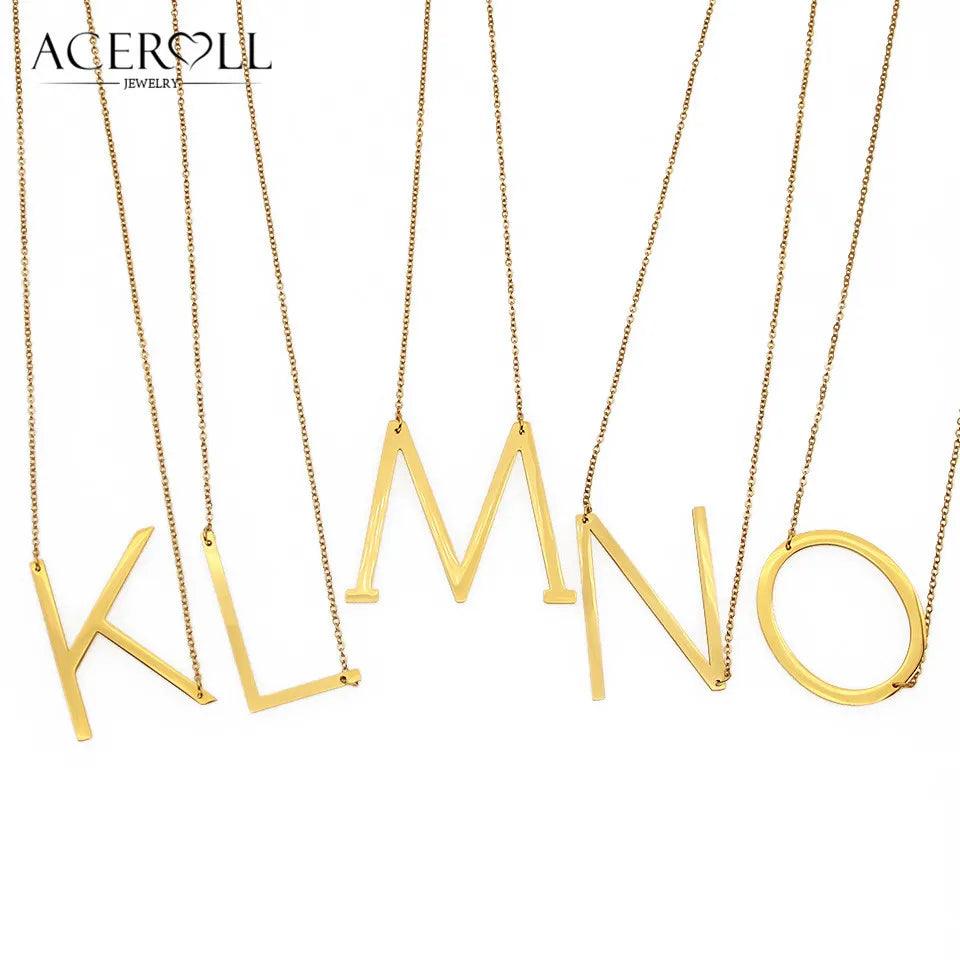 Colar Letra do seu Nome - Banhado a ouro 18k - Promoção