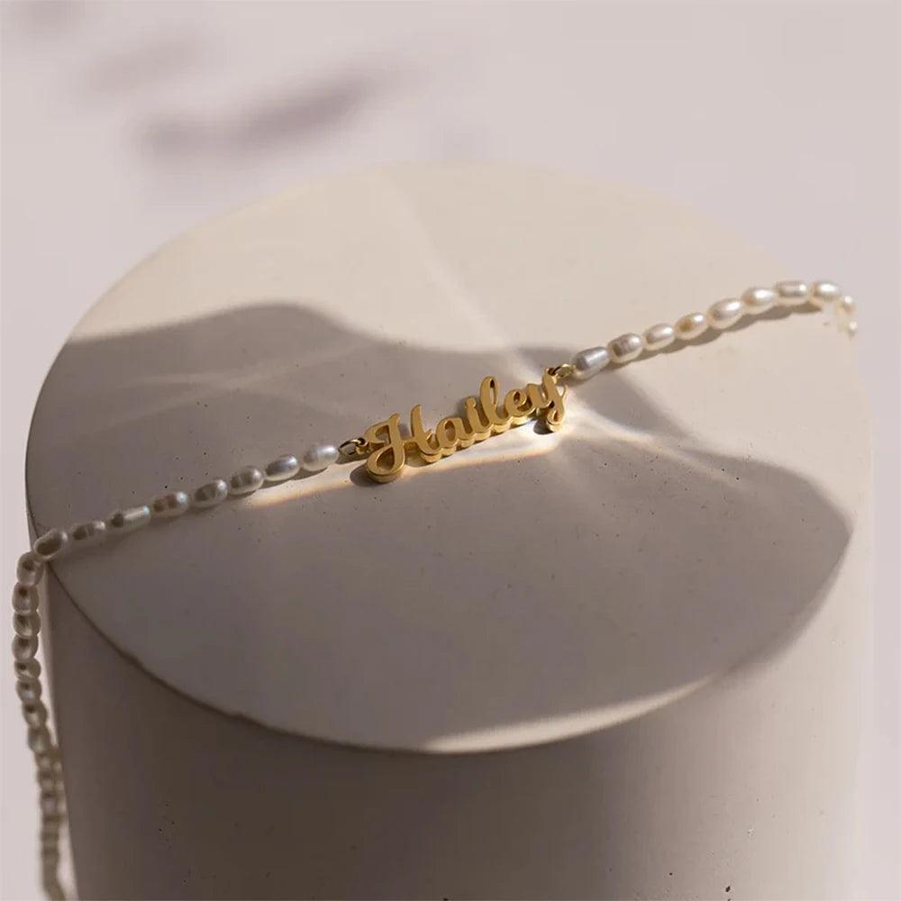 Colar personalizável - Corrente de pérolas - Modelo premium