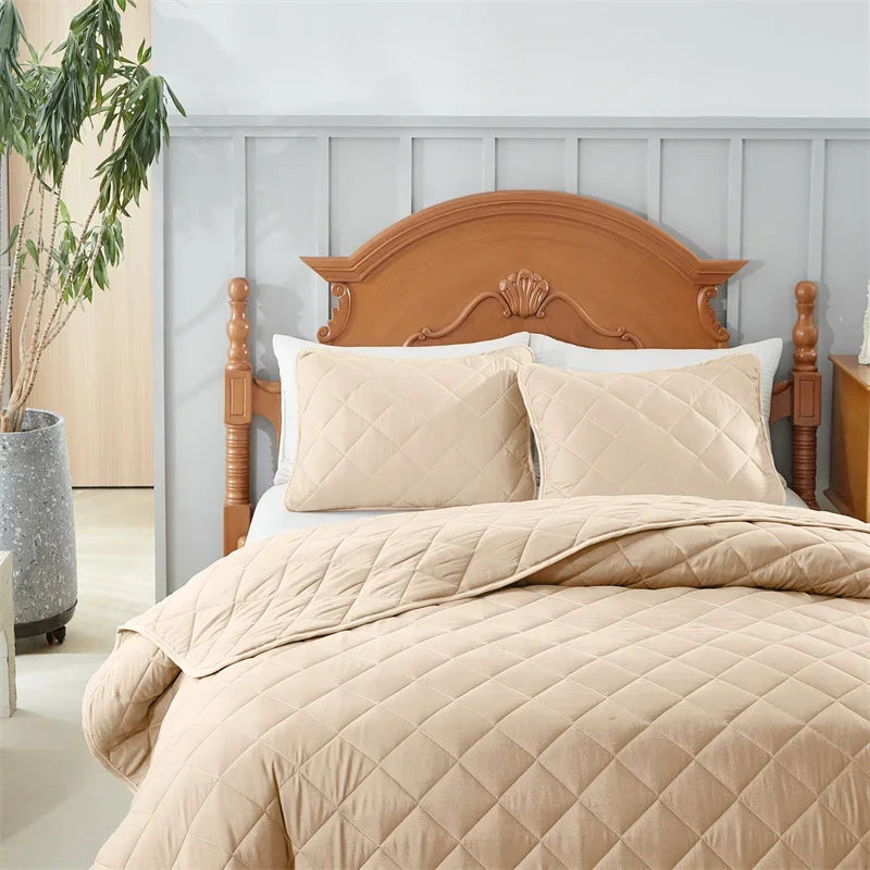 Cobre Leito - Matelado & Acolchado - 400 Fio - 3 Peças