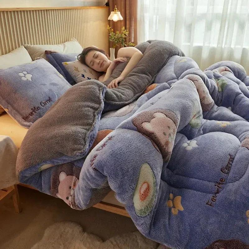 Edredom Premium Dupla Face - Lã de Cordeiro Luxuosa