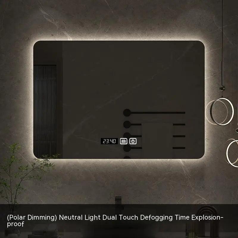 Espelho Inteligente Bluetooth - LED na Parte de Trás - Desembaçamento Automático