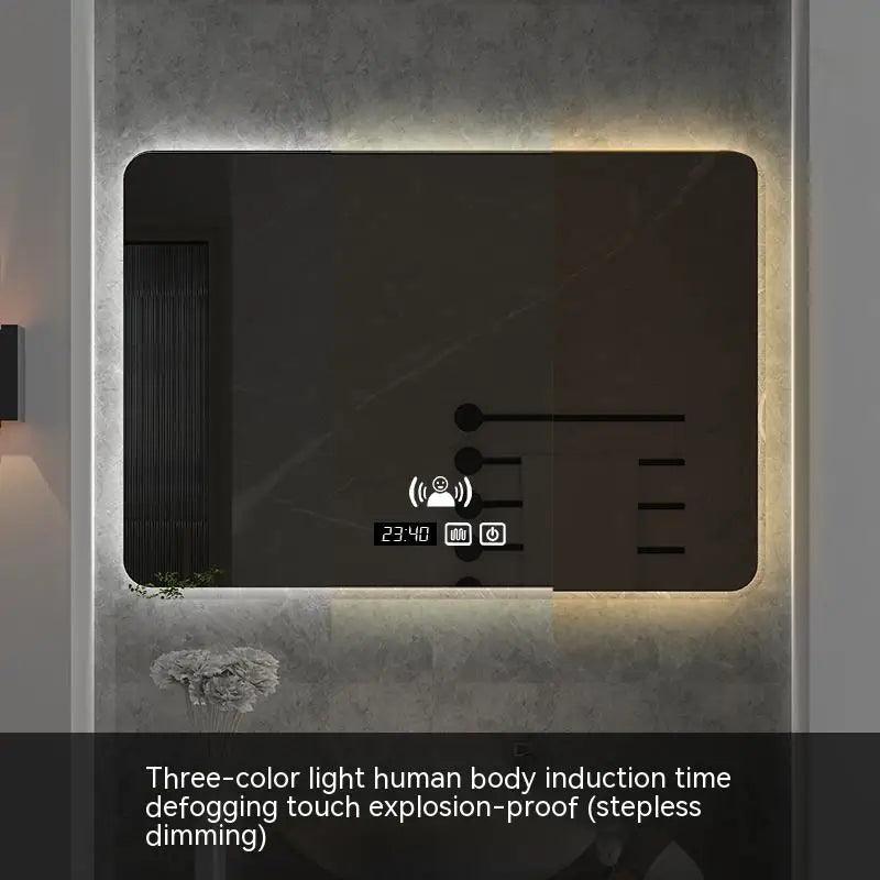 Espelho Inteligente Bluetooth - LED na Parte de Trás - Desembaçamento Automático