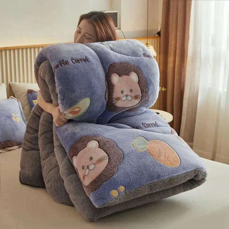 Edredom Premium Dupla Face - Lã de Cordeiro Luxuosa