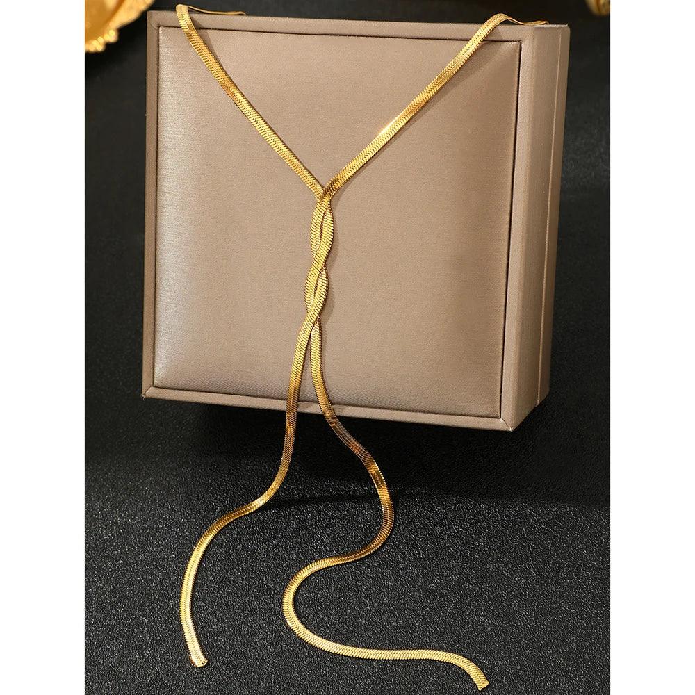 Colar Longo - Aurora - Banho em ouro 18k