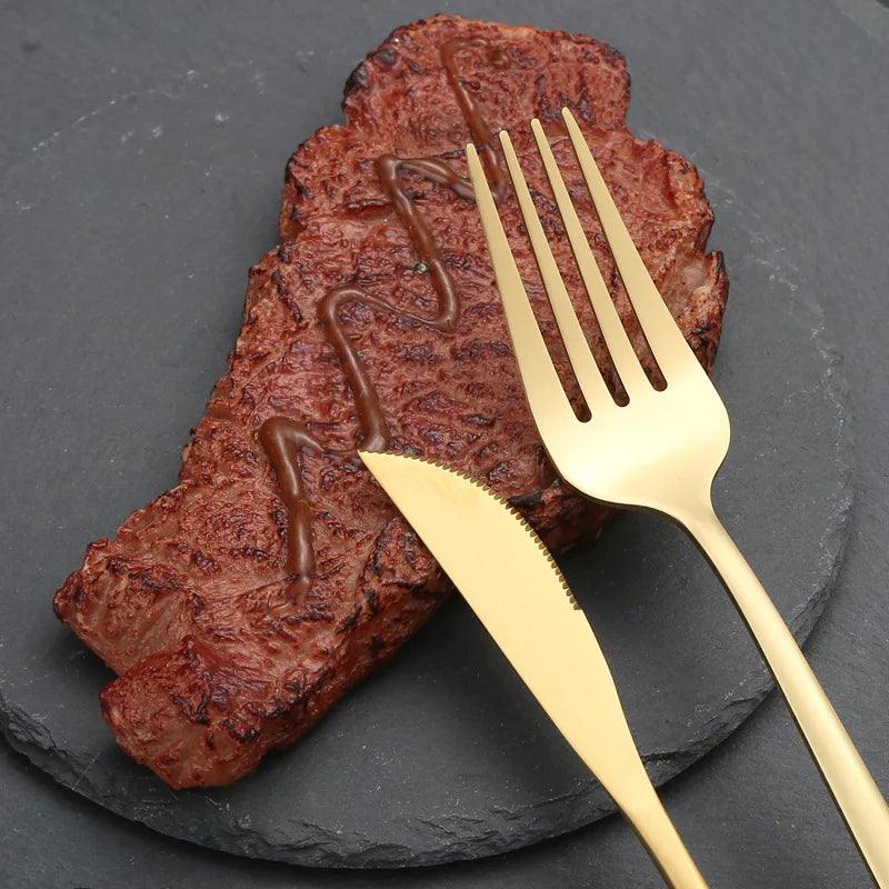 Kit de Talheres Elegantes em Aço Inoxidável - 30 Peças Exclusivas para Reuniões Familiares