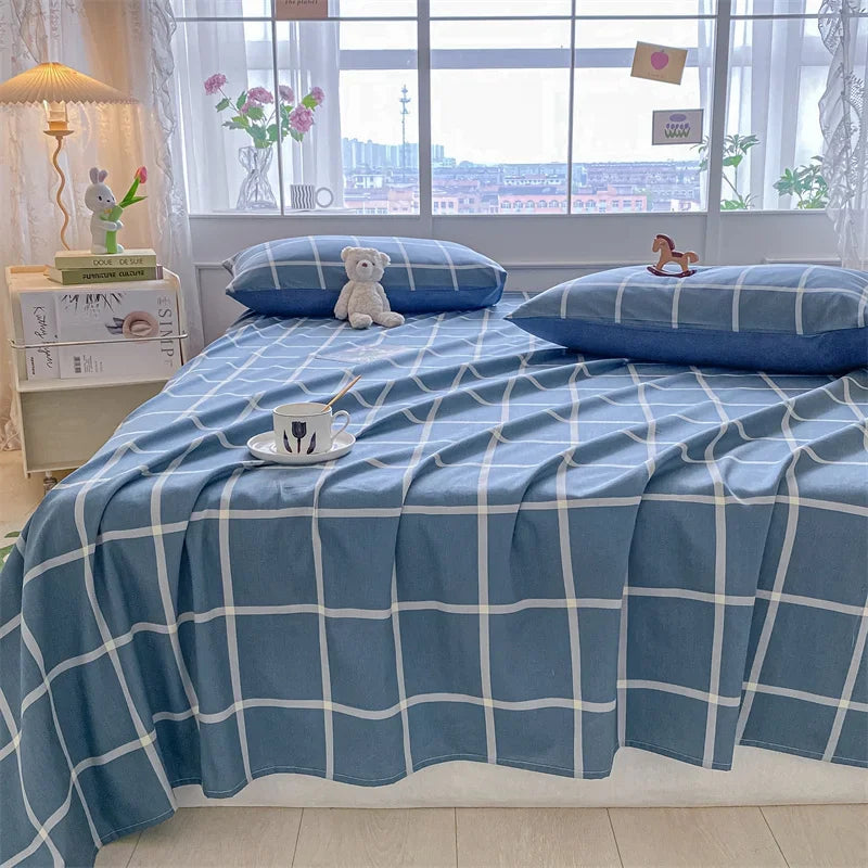 Lençol de Algodão Xadrez Kasa e Co – Estilo e Conforto para sua Cama