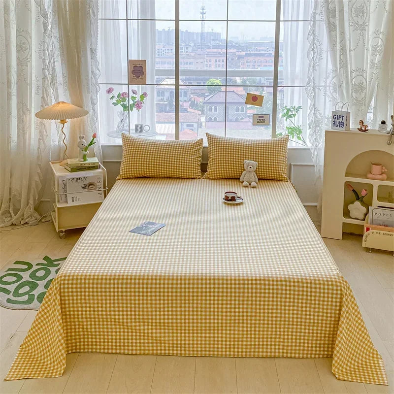 Lençol de Algodão Xadrez Kasa e Co – Estilo e Conforto para sua Cama