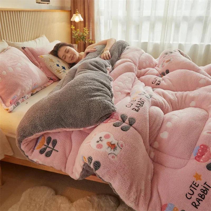 Edredom Premium Dupla Face - Lã de Cordeiro Luxuosa