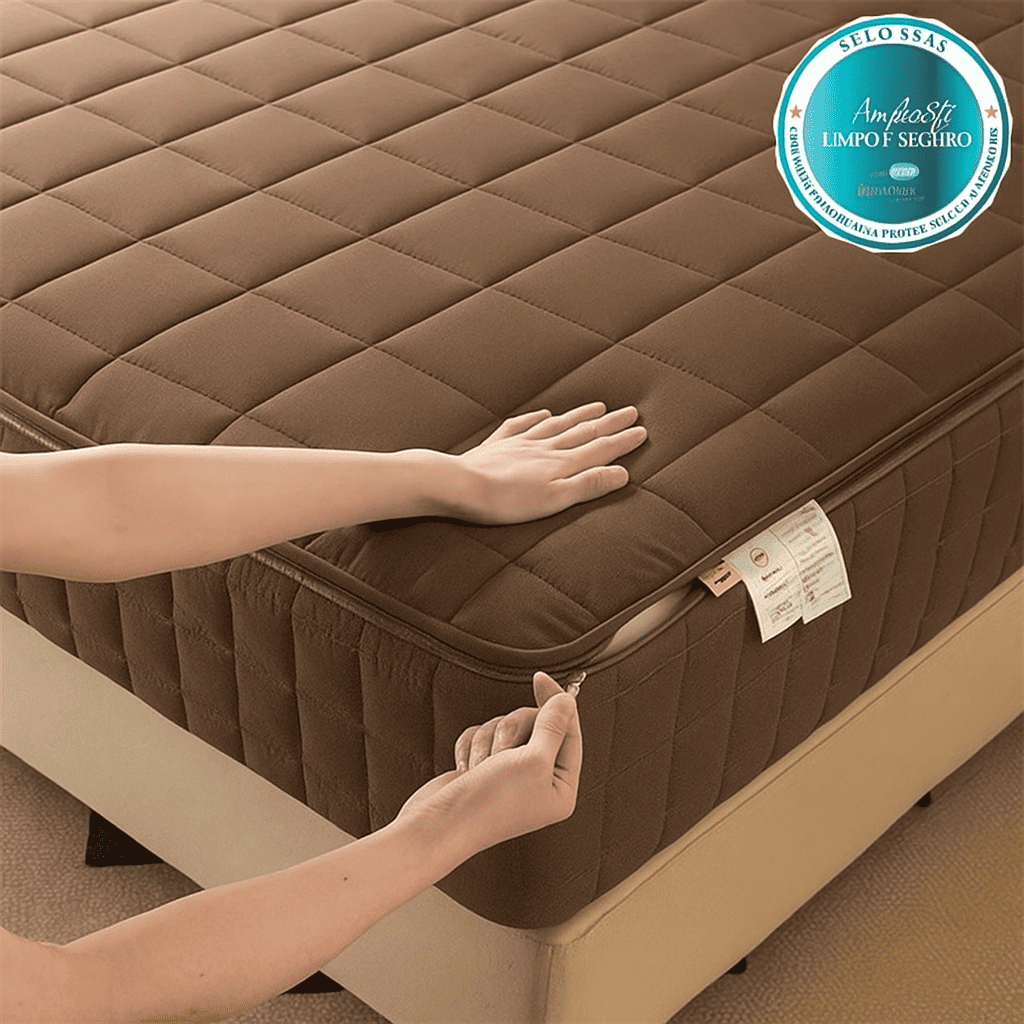 COMPRE 1 LEVE 2 - Capa Protetora de Colchão com Zíper - Modelo Premium - Impermeável - Algodão 1000 Fios - Brinde na Compra