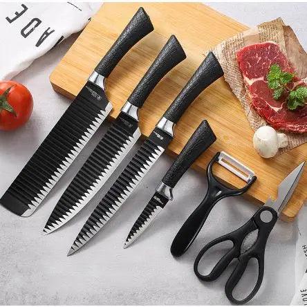 Kit de Facas Churrasco Profissional Antiaderente 6 Peças