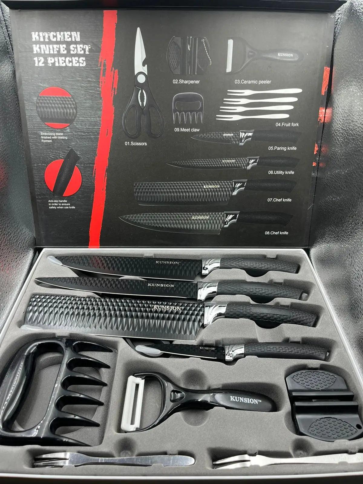 Kit de Facas Churrasco Profissional Antiaderente 6 Peças
