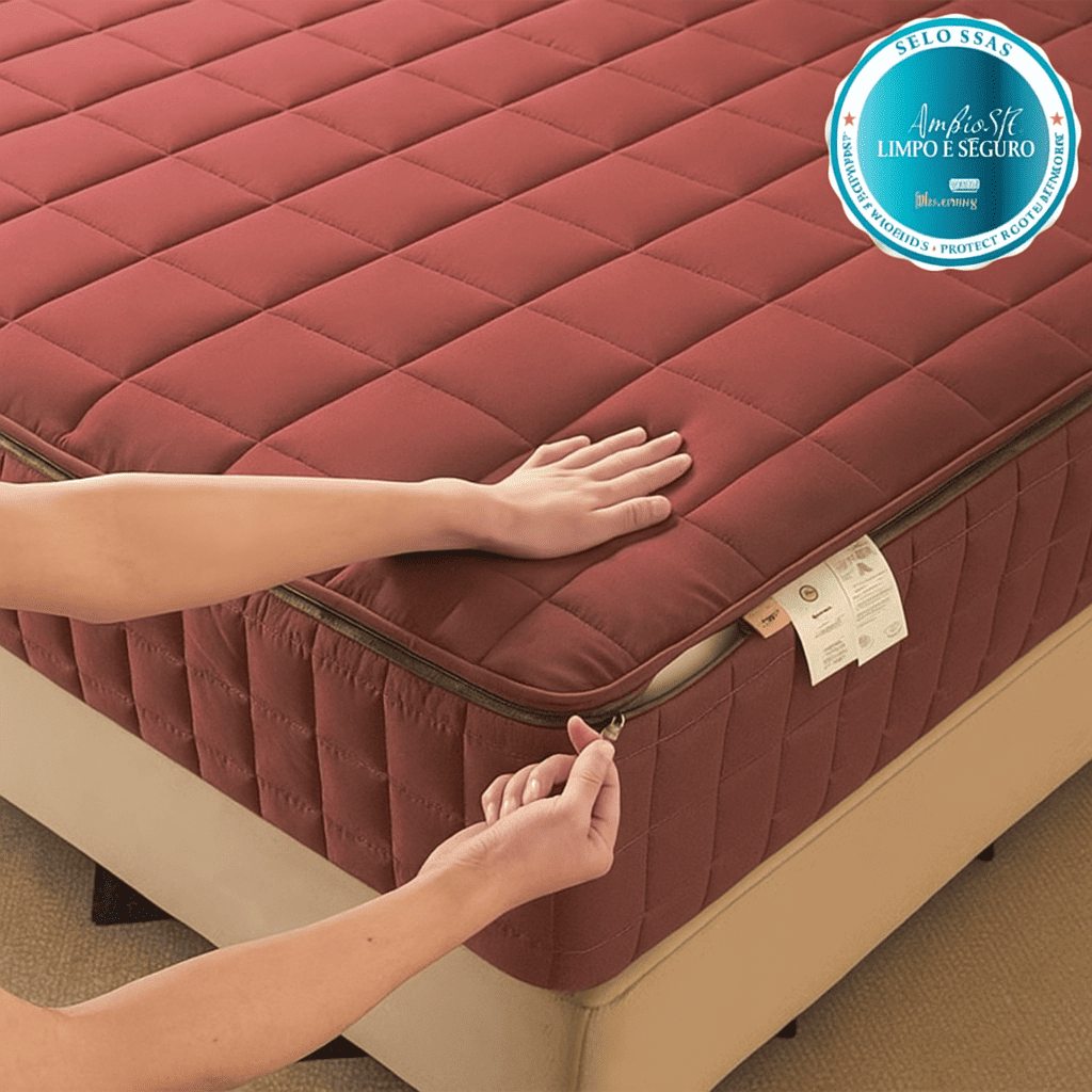 COMPRE 1 LEVE 2 - Capa Protetora de Colchão com Zíper - Modelo Premium - Impermeável - Algodão 1000 Fios - Brinde na Compra