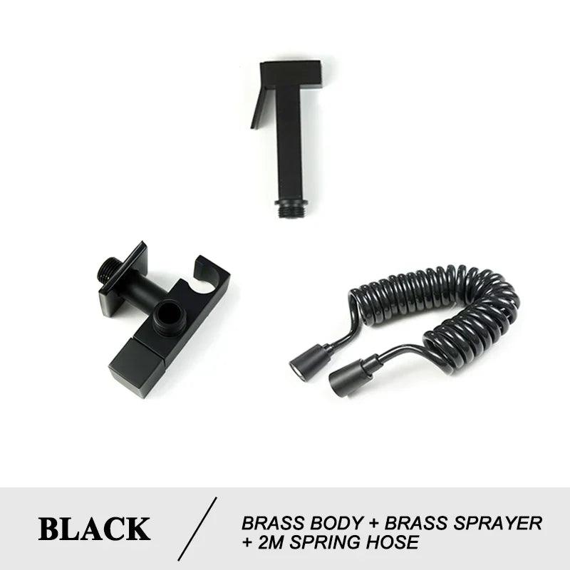 Pulverizador De Banheiro - Portátil Preto - Aço Maciço