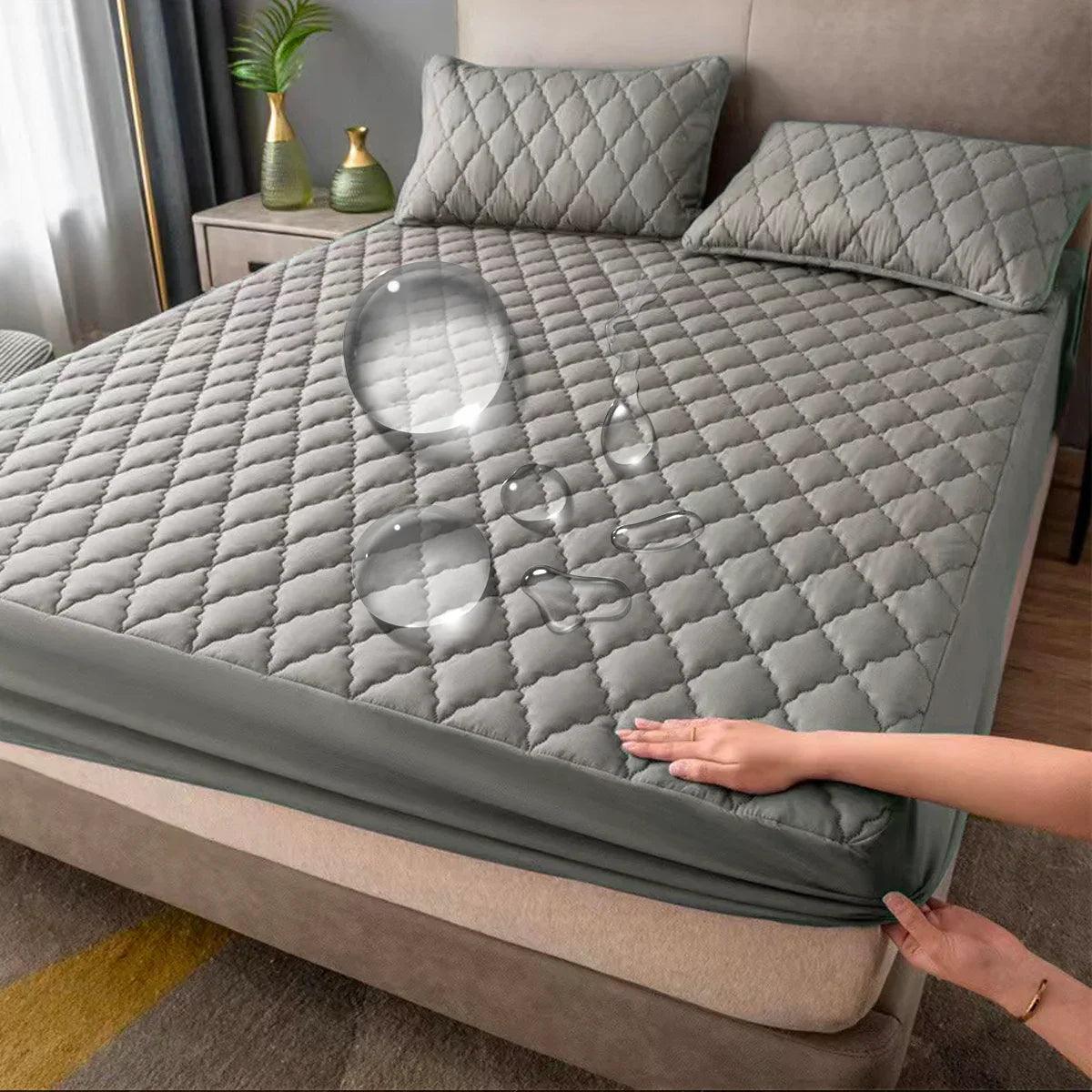 Protetor de Colchão Impermeável e Anti-Rasgo - 100% Algodão - 600 Fios Premium