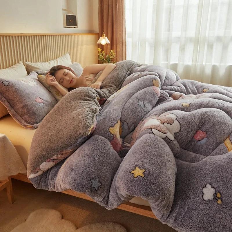 Edredom Premium Dupla Face - Lã de Cordeiro Luxuosa