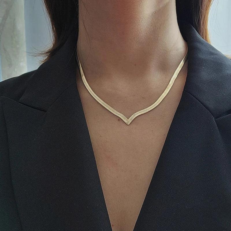 Colar Clavicular - Aurora - Banho em ouro 18k