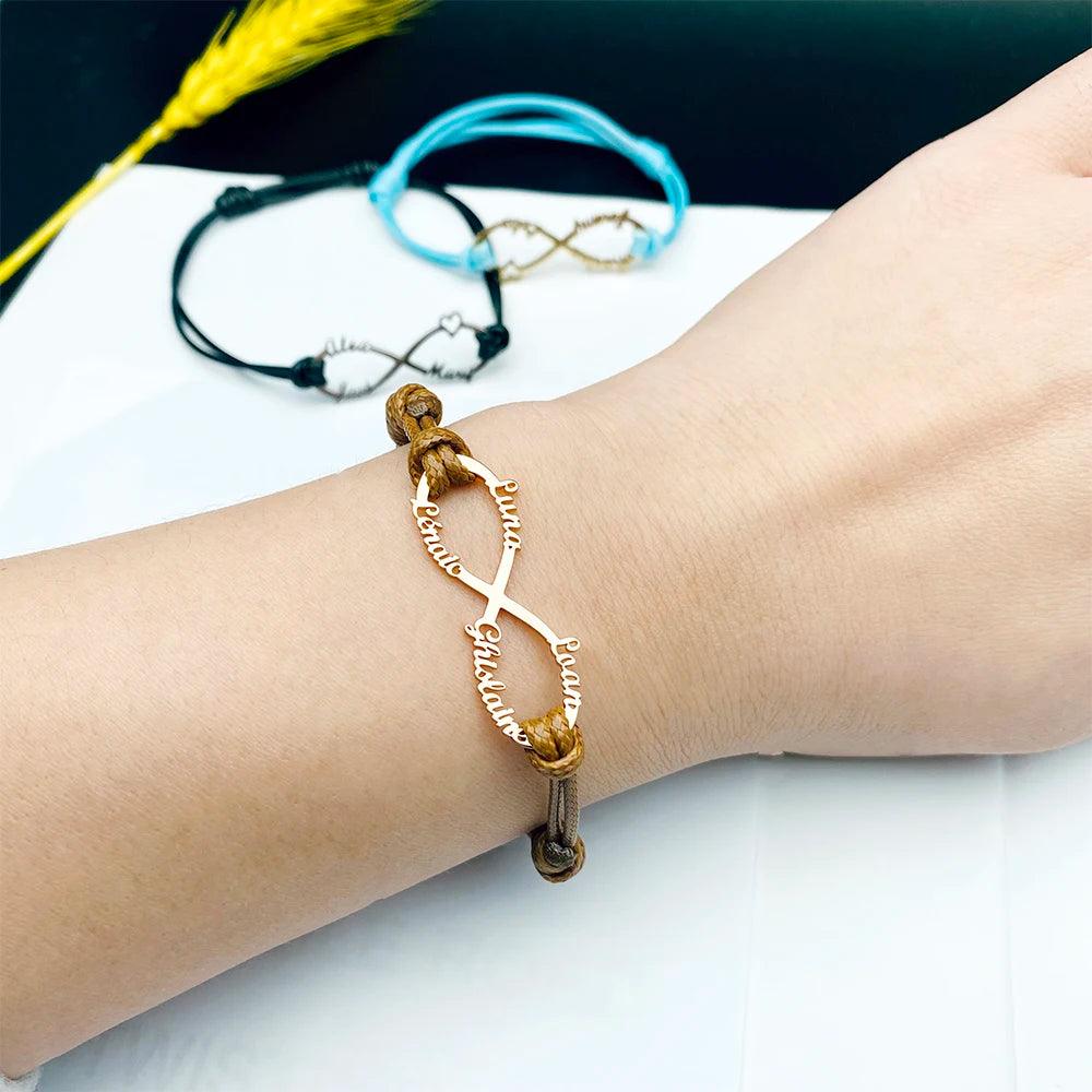 Pulseira personalizável - Até 6 nomes - 2ª unidade 10% OFF