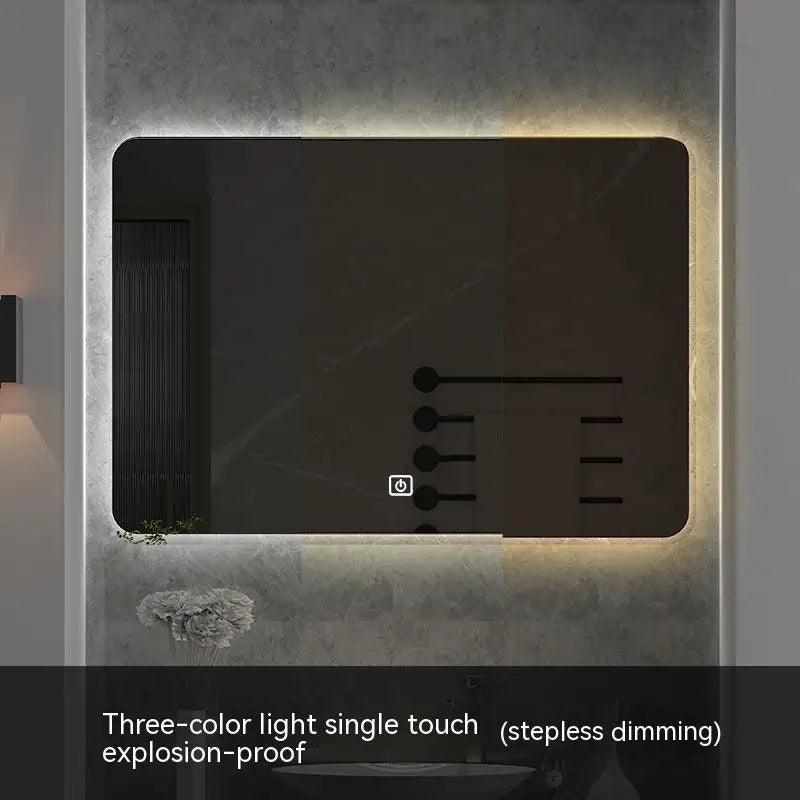 Espelho Inteligente Bluetooth - LED na Parte de Trás - Desembaçamento Automático