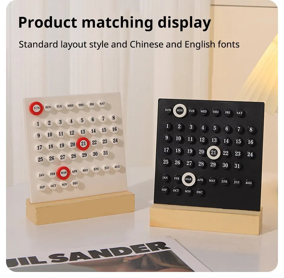 Calendário Manual - Para Escritório - Acrílico