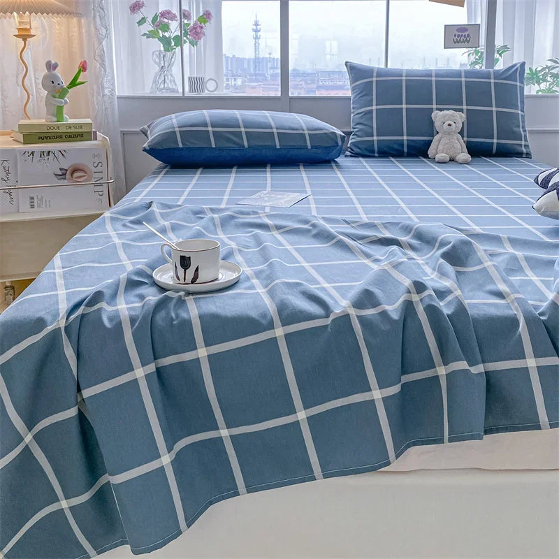 Lençol de Algodão Xadrez Kasa e Co – Estilo e Conforto para sua Cama