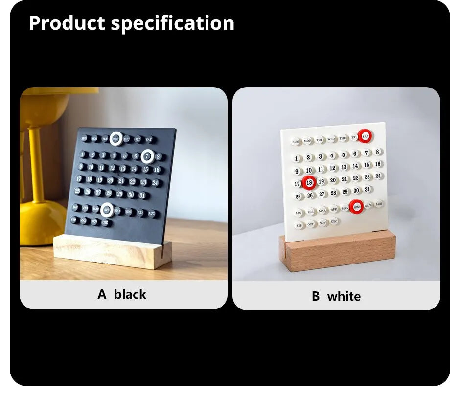 Calendário Manual - Para Escritório - Acrílico