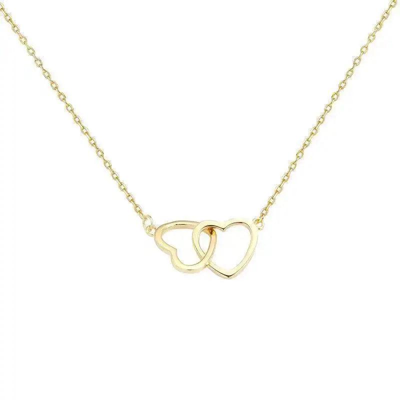 Colar Coração Entrelaçado - Banhado em ouro 18k