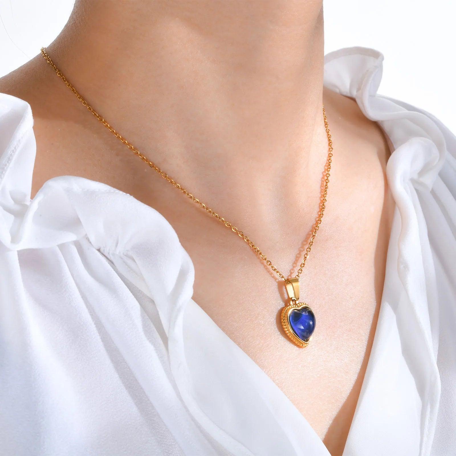 Colar pedra do humor - Retrô - Corrente lisa - Folheado