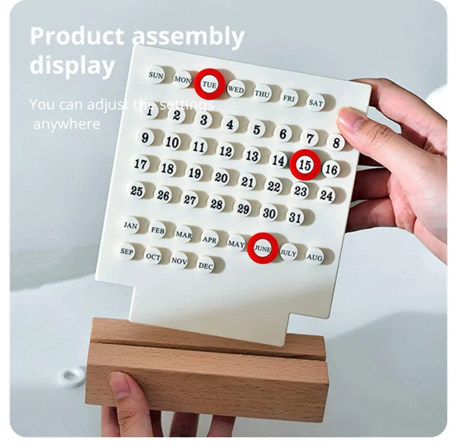 Calendário Manual - Para Escritório - Acrílico