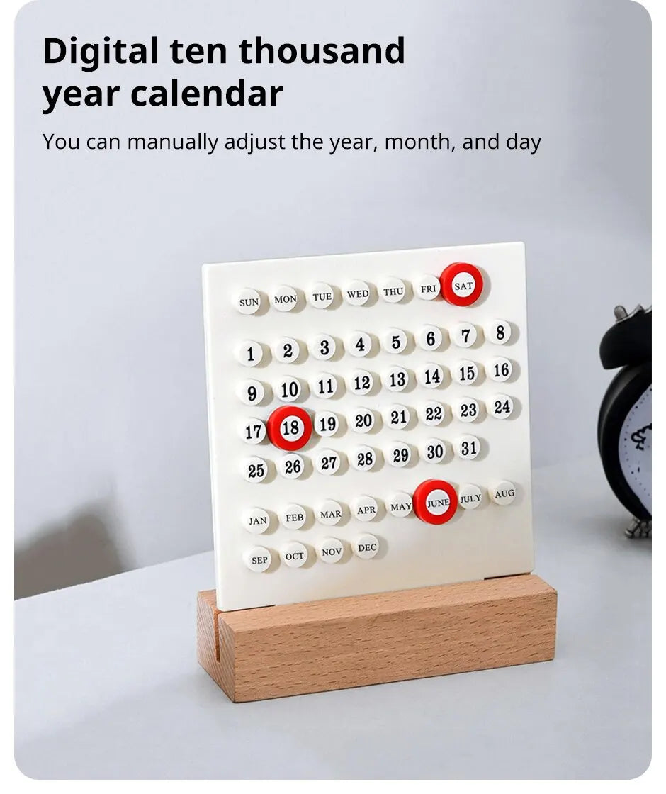 Calendário Manual - Para Escritório - Acrílico